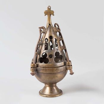 Incense burner from 1350-1400. From Hadsel Church in Nordland county, Norway.&amp;#160;C3121.